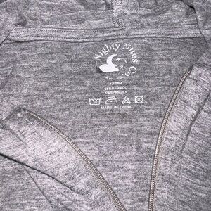 Gray Zip-Up Hoodie by Nighty Nites